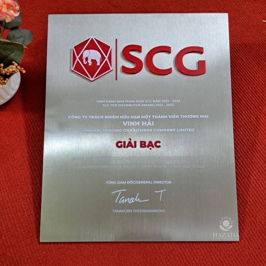 Bảng Vinh Danh Các Nhà Phân Phối Xuất Sắc Tập Đoàn Xi Măng Sông Gianh SCG