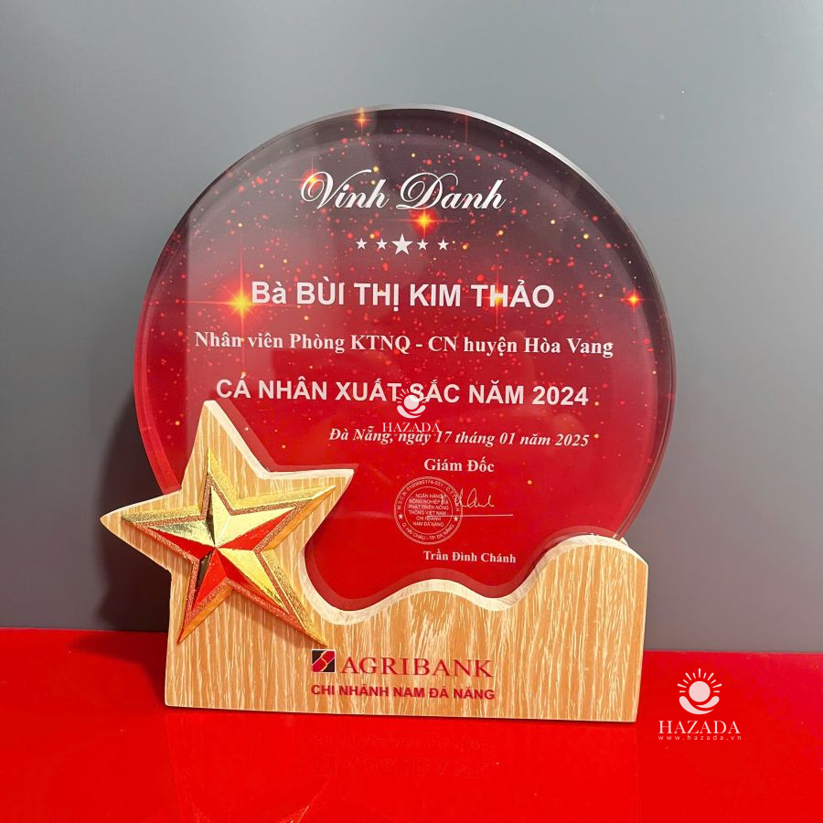 Biểu Trưng Chế Tác Theo Yêu Cầu Khen Thưởng Các Cá Nhân Xuất Sắc Ngân Hàng Agribank 