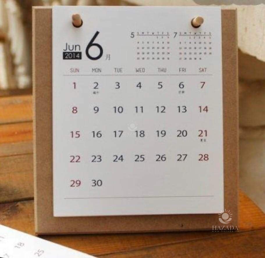 Lịch gỗ quà tặng khách hàng